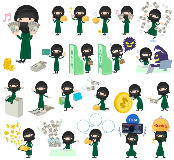 Arap kadın niqab stil para