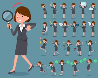 düz türü gri uygun iş woman_2