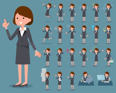 düz türü gri uygun iş woman_1