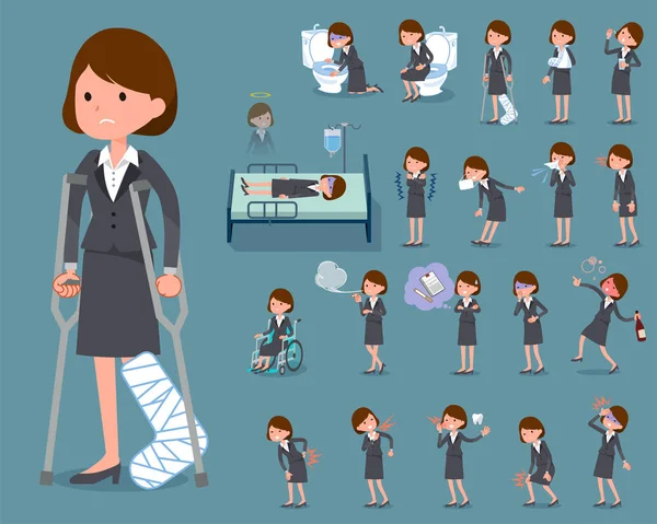 düz türü gri uygun iş woman_sickness