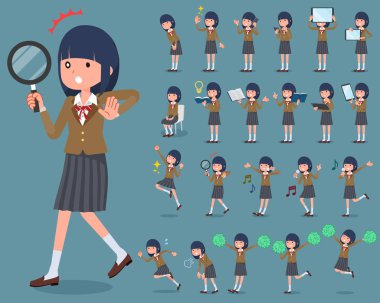 düz tip liseli kız kahverengi Blazer_2