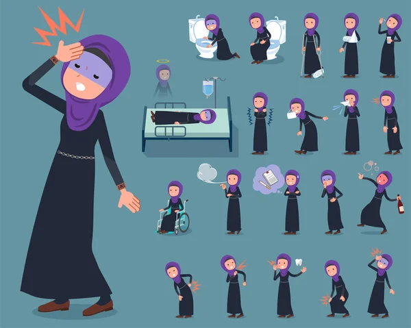 düz tip Arap woman_sickness