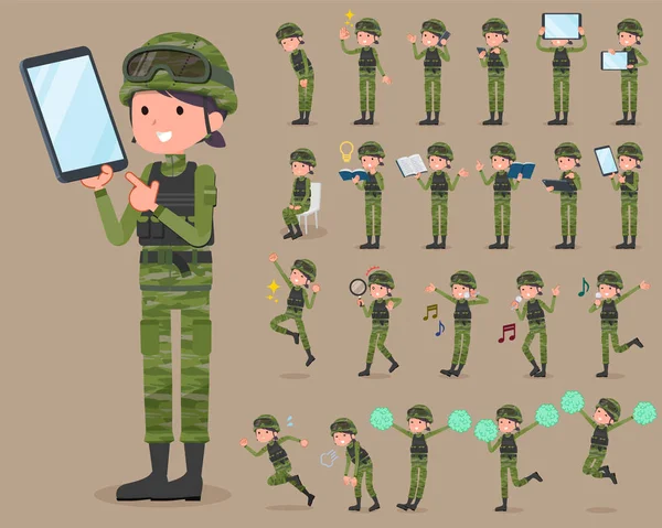 düz türü askeri giyim woman_2