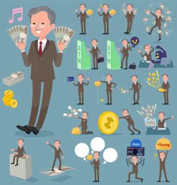 düz tip Çift Kişilik takım elbise sakal eski men_money