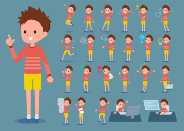 düz tür Red giyim kısa saç boy_1