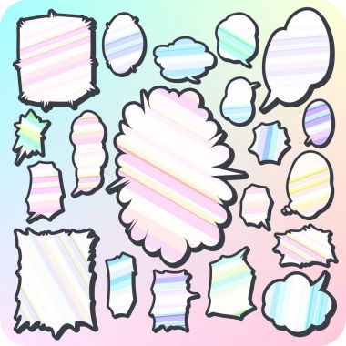 Komik kelime ayarlamak balon pop marker