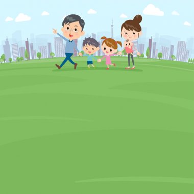 2 nesiller yürüyüş Park aile tutan el