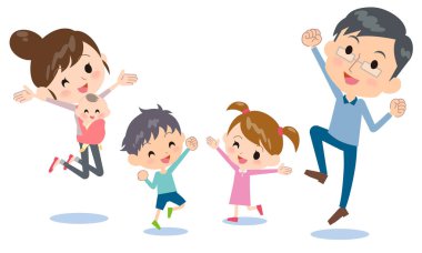 Aile 2 nesiller yan yana atlama