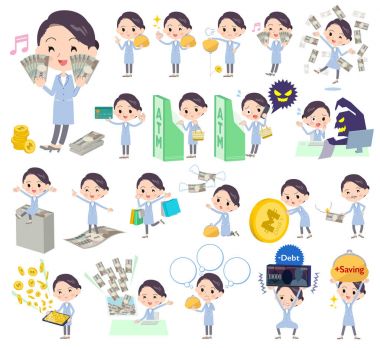 Beyaz önlük women_money