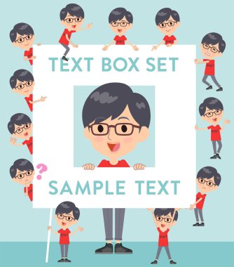 Kırmızı Tshirt Glasse men_text kutu