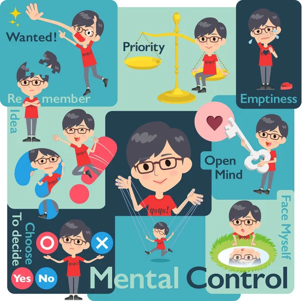 Kırmızı Tshirt Glasse men_Mental ve iradesiyle