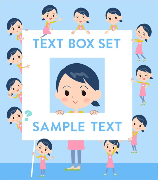 Childminder women _ text box — Vector de stock