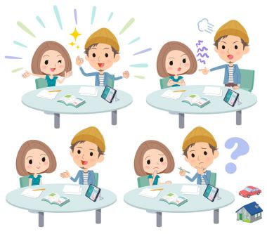 Toplantı ders genç couple_1