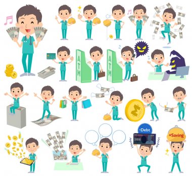 Cerrahi operasyon yeşil giymek men_money