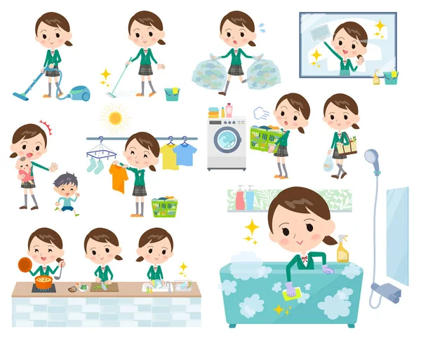 liseli kız yeşil Blazer_Housekeeping