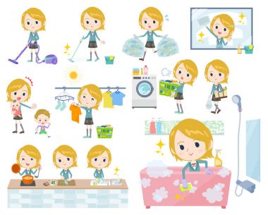 Kız öğrenci White_travel çeşitli pozlar kümesi