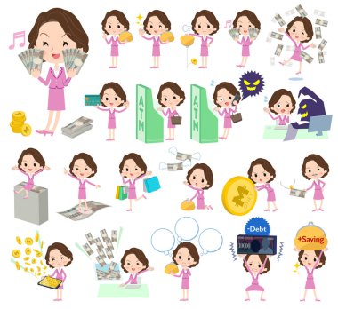 Pembe takım iş orta yaşlı women_money