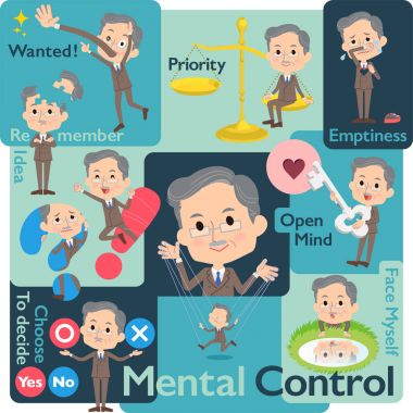 Çift Kişilik takım elbise sakal eski men_Mental ve iradesiyle