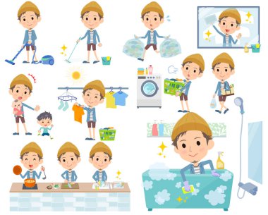 Ceket kısa pantolon men_housekeeping