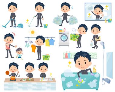 okul çocuk gakuran_housekeeping