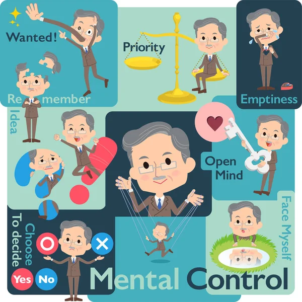 Çift Kişilik takım elbise sakal eski men_Mental ve iradesiyle