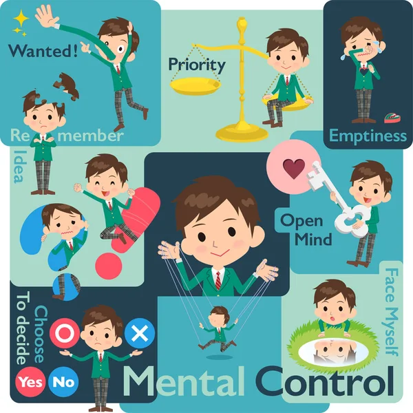 okul çocuğu yeşil Blazer_Mental ve iradesiyle