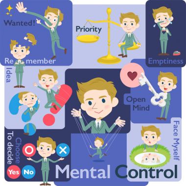 Sarı saçlı işadamı White_Mental ve iradesiyle