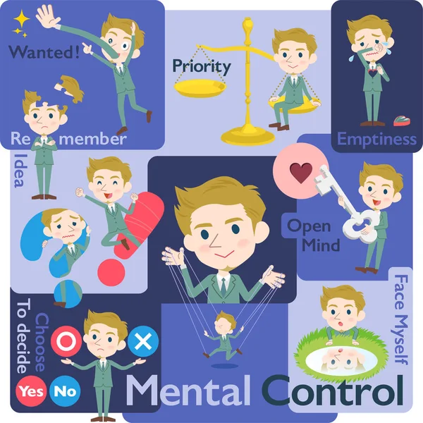 Sarı saçlı işadamı White_Mental ve iradesiyle