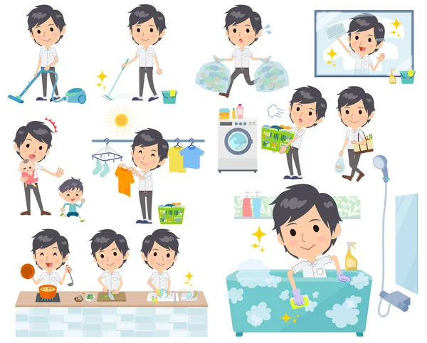 Beyaz kısa kollu men_housekeeping