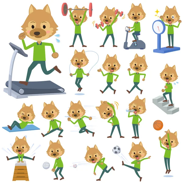 Zwierzęta Pies man_Sports & ćwiczenia — Wektor stockowy