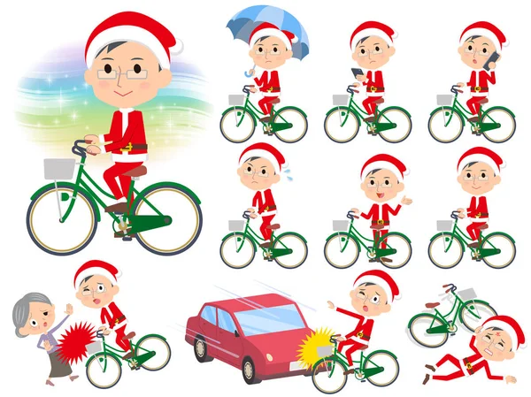 Kostium Santa Claus dad_city rowerów — Wektor stockowy