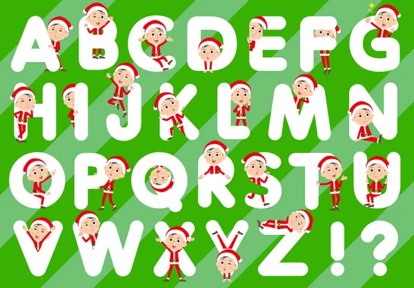 Kerstman kostuum dad_A tot Z — Stockvector