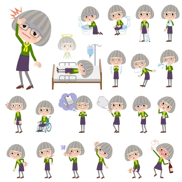 Yeşil tişörtlü eski women_sickness