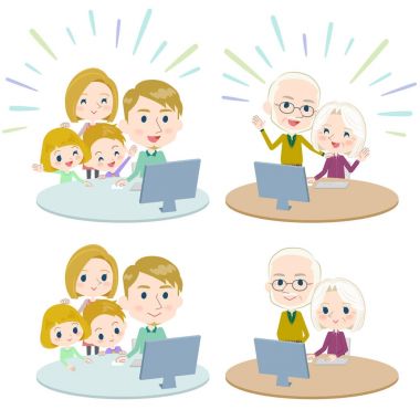 Aile 3 kuşaktır Internet iletişim White_Remote