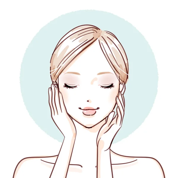 Güzellik woman_both yanağından eller