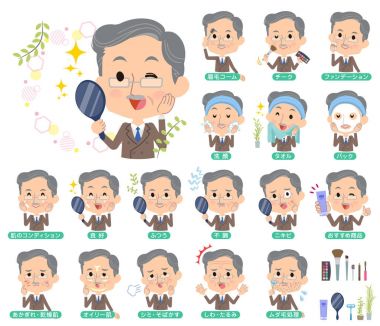 Çift takım elbise sakal eski men_beauty