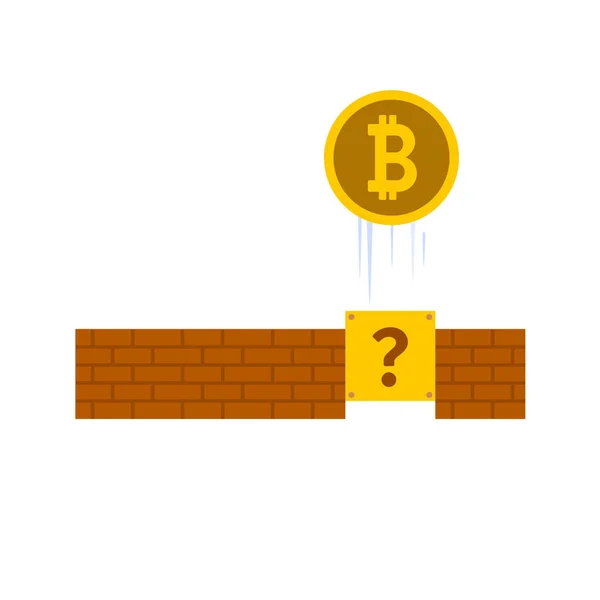 Jogo bitcoin image illustration _ 2D — Vetor de Stock
