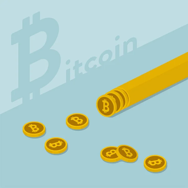 Bitcoin image illustration _ Slice ilimitado — Vetor de Stock