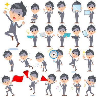 Gri takım elbise işadamı kötü condition_2