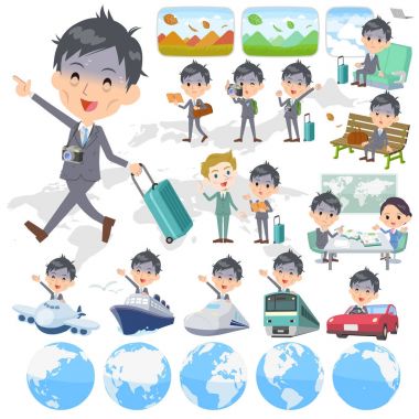 Gri takım elbise işadamı kötü condition_travel