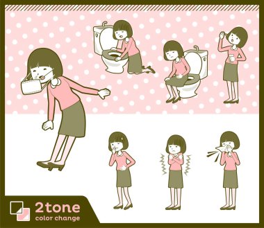 2tone türü düz saç bluz woman_set 9 patlama