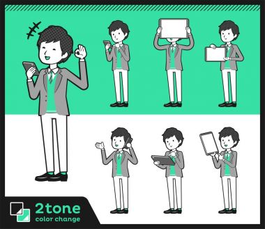 2tone türü ceket ve yelek men_set 06