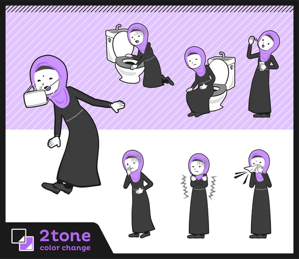 2tone type Arab women _ set 09 — стоковый вектор