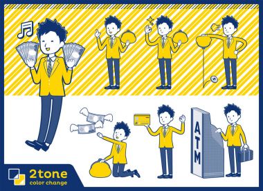 2tone türü okul çocuğu Brown Blazer_set 11