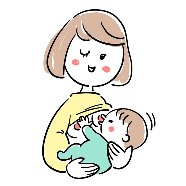 赤ちゃんや子供は、良好な状態の care_breastmilk — ストックベクタ
