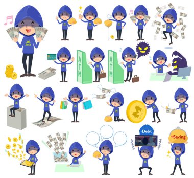 Blue Parker hacker erkekler _ para