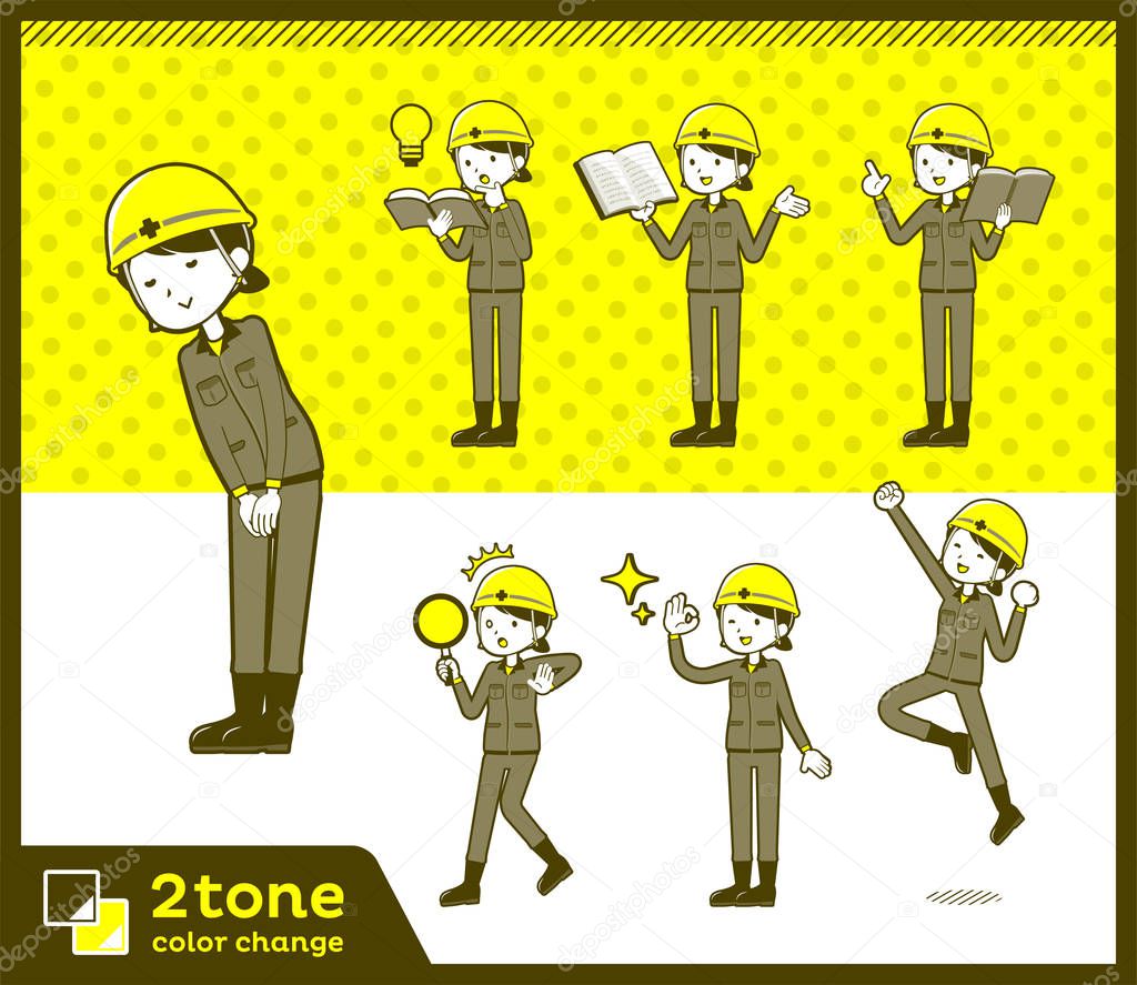 2tone type helmet construction worker woman_set 05