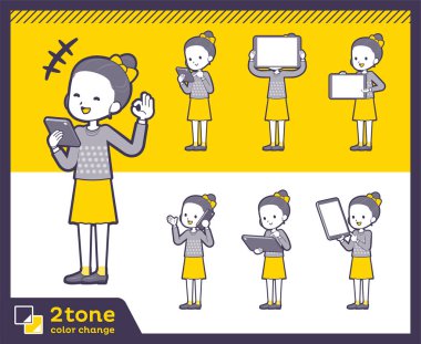 2tone türü puantiyeli elbise girl_set 06 şerit