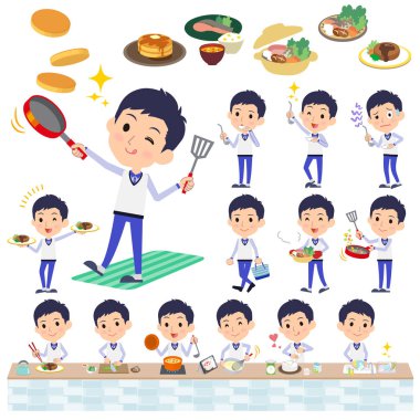 Personel mavi mağaza tek tip men_cooking