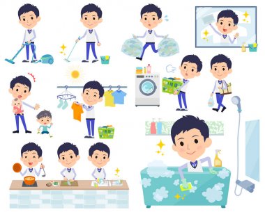 Personel mavi mağaza tek tip men_housekeeping